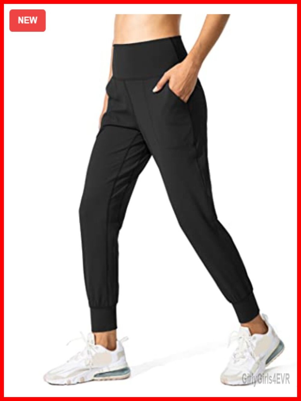 High Waisted Joggers with Pockets Soft Stretch Lounge Yoga Pants